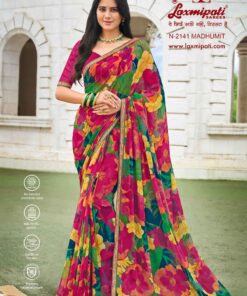 Laxmipati Diwani N-2141 Georgette Multicolor Saree