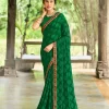 Laxmipati Rim_Jhim N-2182 Georgette Green Saree