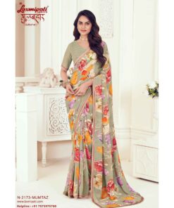 Laxmipati Gulbhar N-2173 Georgette Beige Saree