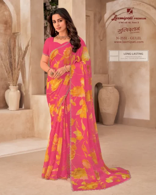 Laxmipati Gulistaan N-2531 Pink Jimmy Choo Saree