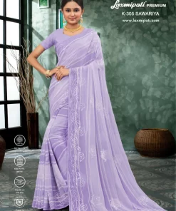 Laxmipati Sawariya-2 K-305 Mauve Heavy Georgette Saree