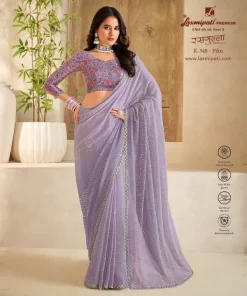 Laxmipati Rasgulla K-348 Mauve Brasso Saree