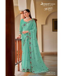 Laxmipati Apsara N-2068 Chiffon Blue Saree