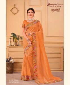 Laxmipati JHUMKA K-358 Organza Pattern Orange Saree