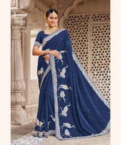 Laxmipati Mastani N-2093 Organza Blue Saree