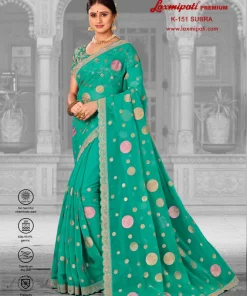 Laxmipati Subra K-151 Green Organza Saree