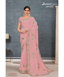 Laxmipati Nayantara K-182 Jugoo Taspa Pink Saree