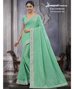 Laxmipati Haribhari K-300 Green Tissue Silk Saree