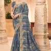 Laxmipati 9Color K-042 Organza Grey Saree