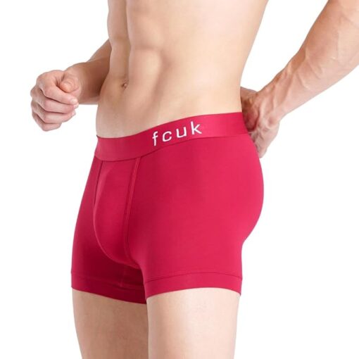 FCUK Siro Lenzing Micro-Modal Elastane GLO Park Royal,Men's Solid Trunks Pack of 2 Regular Fit - Image 6