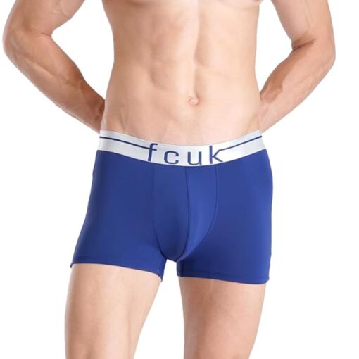 FCUK Polyamide-Elastane FLO Mersey,Men's Solid Trunks Pack of 2 Regular Fit - Image 5