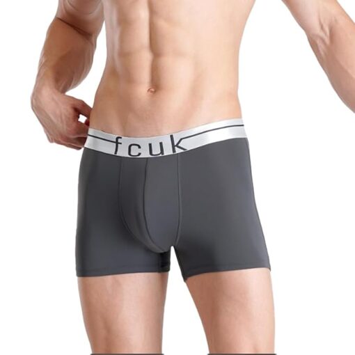 FCUK Polyamide-Elastane FLO Mersey,Men’s Solid Trunks Pack of 2 Regular Fit - Image 2