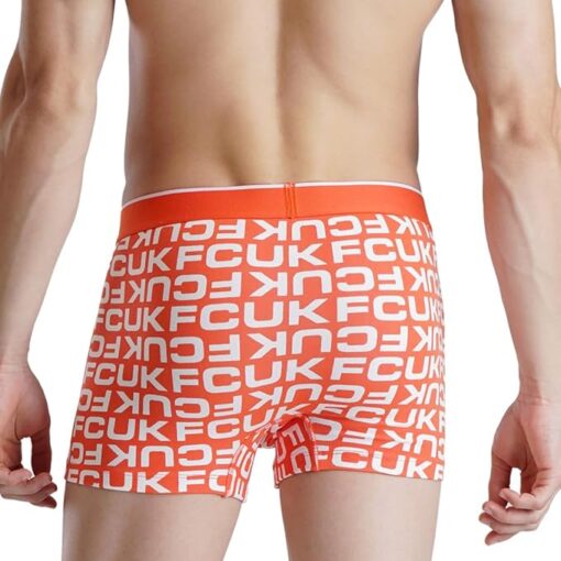FCUK Cotton Elastane Flex Newbold, Men’s Printed Trunks Pack of 2 Regular Fit Typography - Image 7
