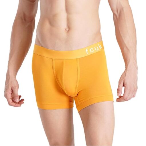 FCUK Siro Lenzing Micro-Modal Elastane GLO Park Royal,Men's Solid Trunks Pack of 2 Regular Fit - Image 5