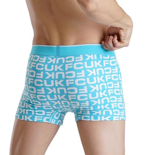 FCUK Cotton Elastane Flex Newbold, Men’s Printed Trunks Pack of 2 Regular Fit Typography - Image 6