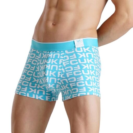 FCUK Cotton Elastane Flex Newbold, Men’s Printed Trunks Pack of 2 Regular Fit Typography - Image 4