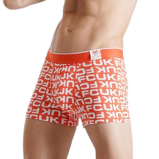 FCUK Cotton Elastane Flex Newbold, Men’s Printed Trunks Pack of 2 Regular Fit Typography - Image 5