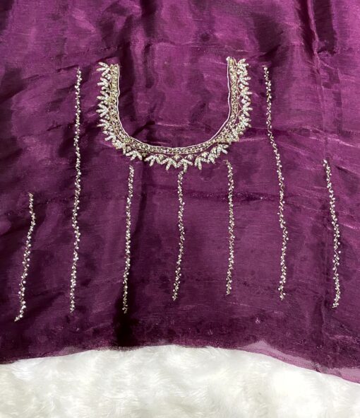 Jimmy Choo Hand work and Party Wear Saree - Image 10