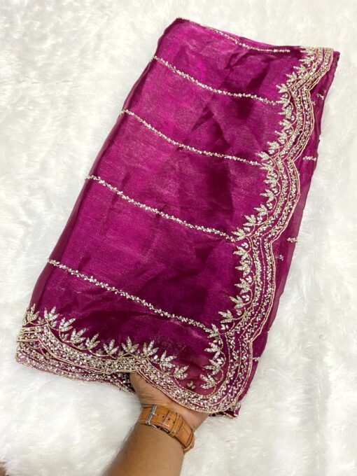 Jimmy Choo Hand work and Party Wear Saree - Image 17