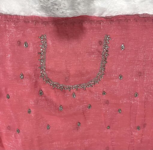 Crush Designer Hand work and Party Wear Saree - Image 8