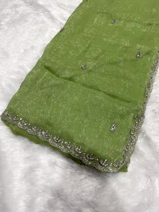 Crush Designer Hand work and Party Wear Saree - Image 14