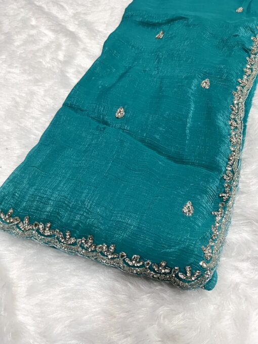 Crush Designer Hand work and Party Wear Saree - Image 18