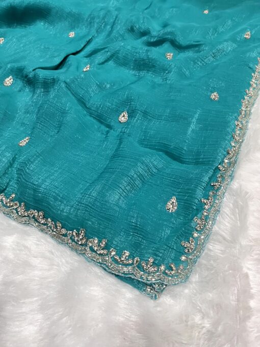 Crush Designer Hand work and Party Wear Saree - Image 19