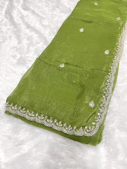 Crush Designer Hand work and Party Wear Saree - Image 22