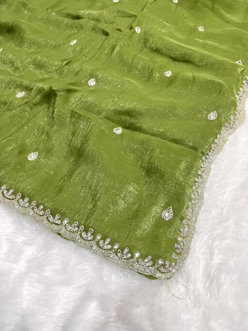 Crush Designer Hand work and Party Wear Saree - Image 23