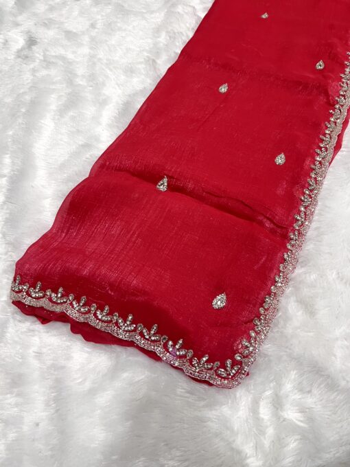 Crush Designer Hand work and Party Wear Saree - Image 26