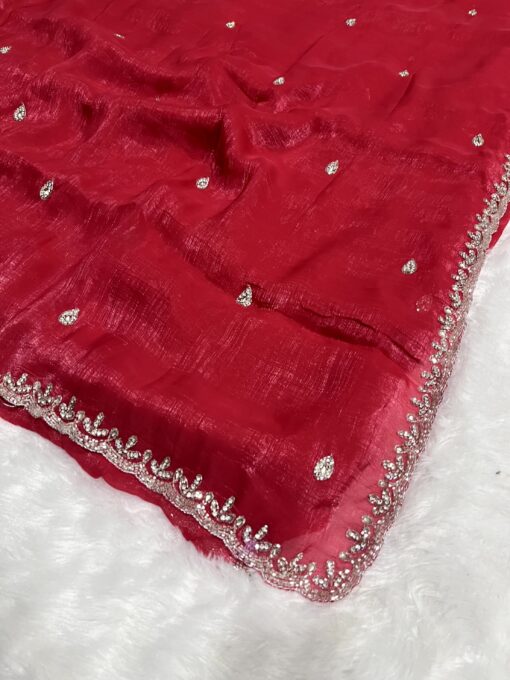 Crush Designer Hand work and Party Wear Saree - Image 27