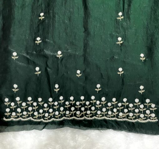 Tarahood Designer Hand Work and Party Wear Fendi Saree - Image 12