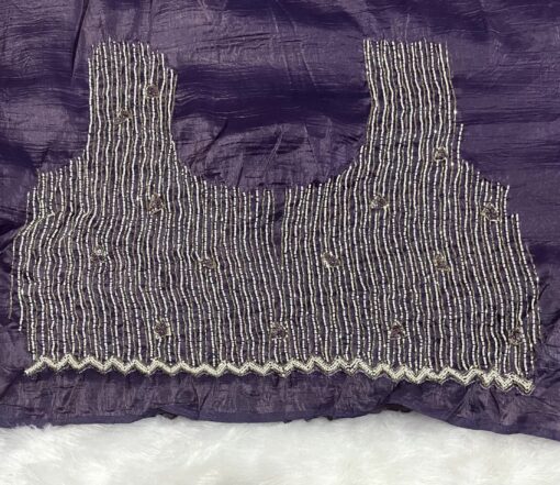 Crush Designer Hand work and Party Wear Saree - Image 4