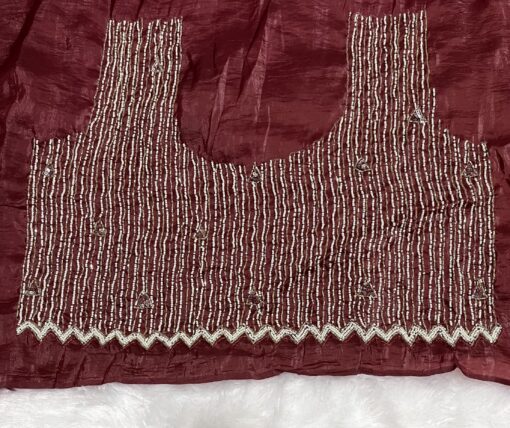 Crush Designer Hand work and Party Wear Saree - Image 8