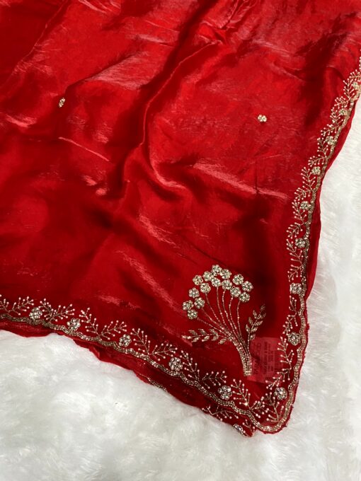 Tarahood Designer Hand Work and Pary Wear Fendi Saree - Image 11
