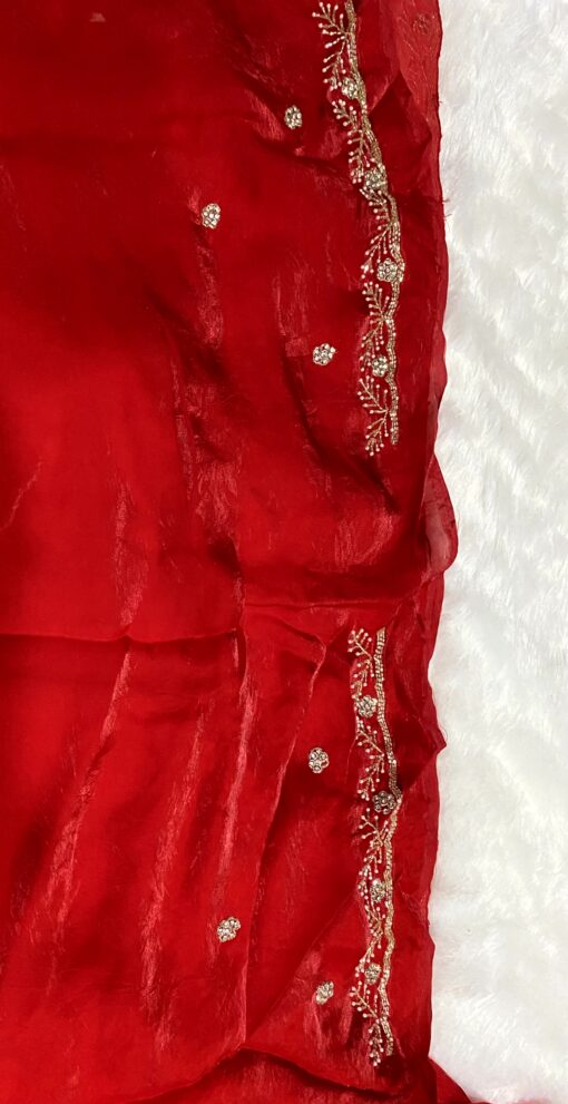 Tarahood Designer Hand Work and Pary Wear Fendi Saree - Image 13