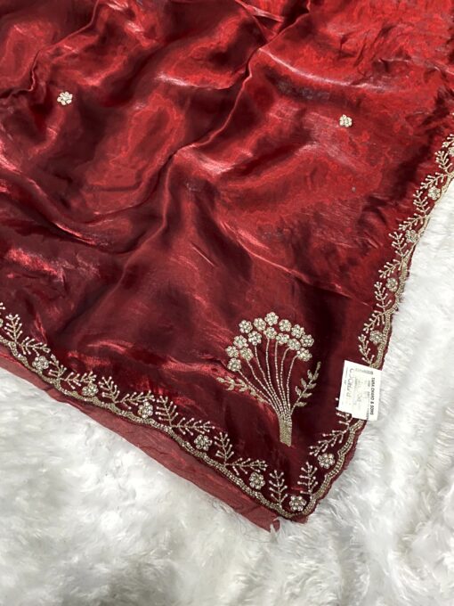 Tarahood Designer Hand Work and Pary Wear Fendi Saree - Image 15