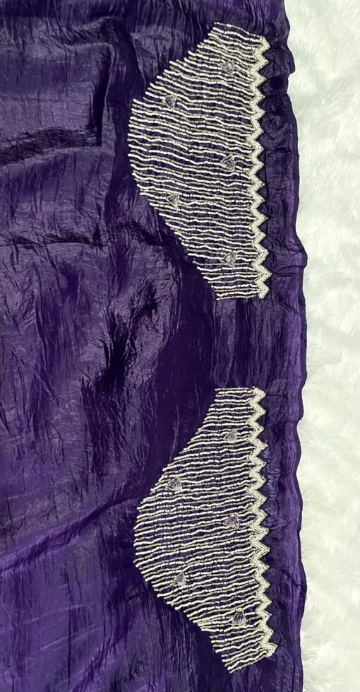 Crush Designer Hand work and Party Wear Saree - Image 13