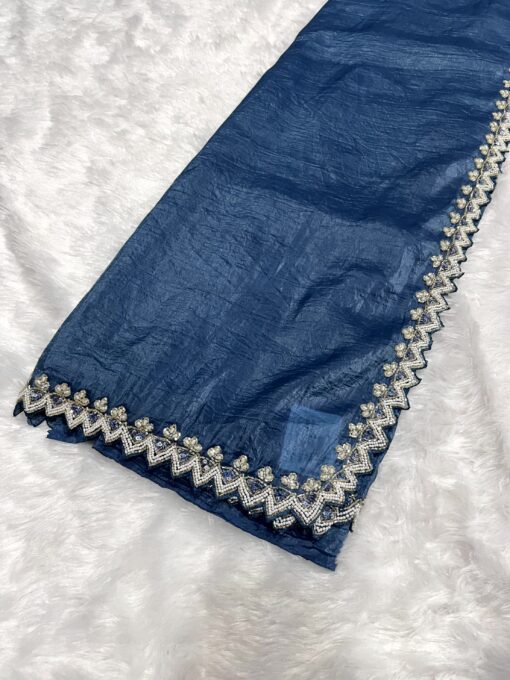 Crush Designer Hand work and Party Wear Saree - Image 14
