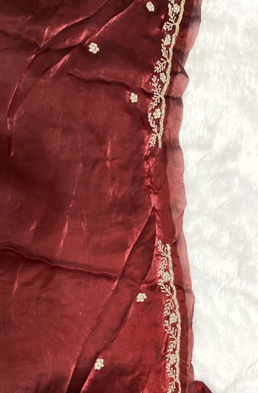 Tarahood Designer Hand Work and Pary Wear Fendi Saree - Image 17