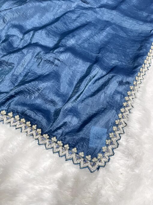 Crush Designer Hand work and Party Wear Saree - Image 15