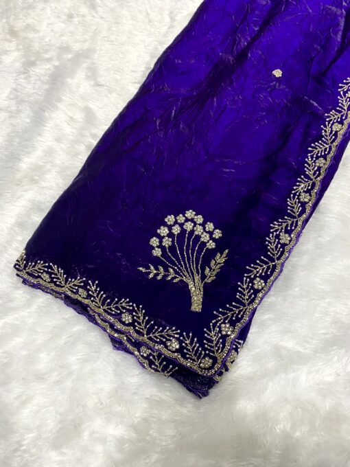 Tarahood Designer Hand Work and Pary Wear Fendi Saree - Image 18