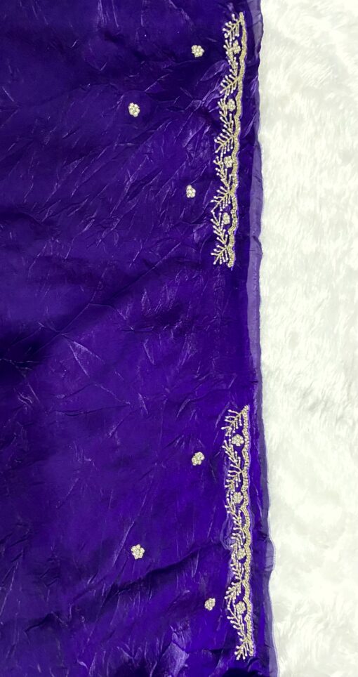 Tarahood Designer Hand Work and Pary Wear Fendi Saree - Image 21
