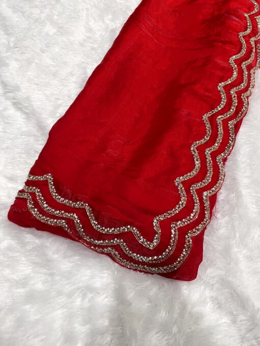 Fendi Designer Hand work and Party Wear Saree - Image 13