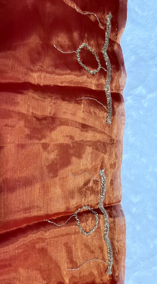 Jimmy Choo Dual Shade Hand work Saree - Image 13