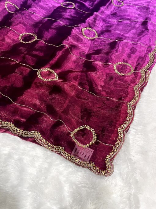 Jimmy Choo Dual Shade Hand work Saree