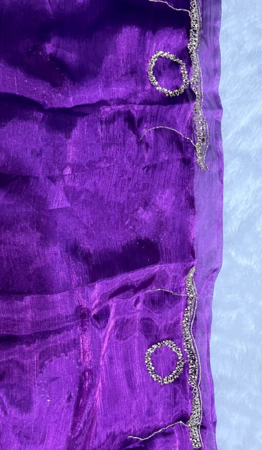 Jimmy Choo Dual Shade Hand work Saree - Image 17