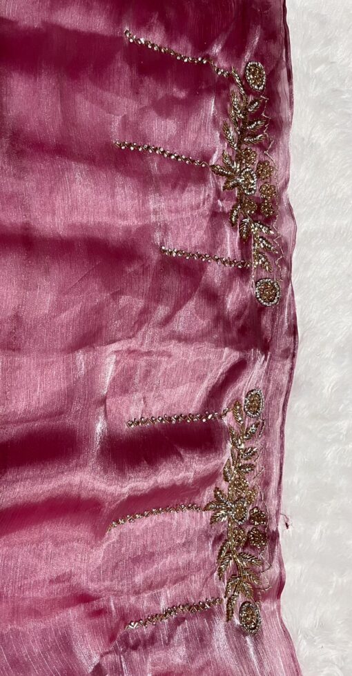 Jimmy Choo Hand work and Party Wear Saree - Image 5