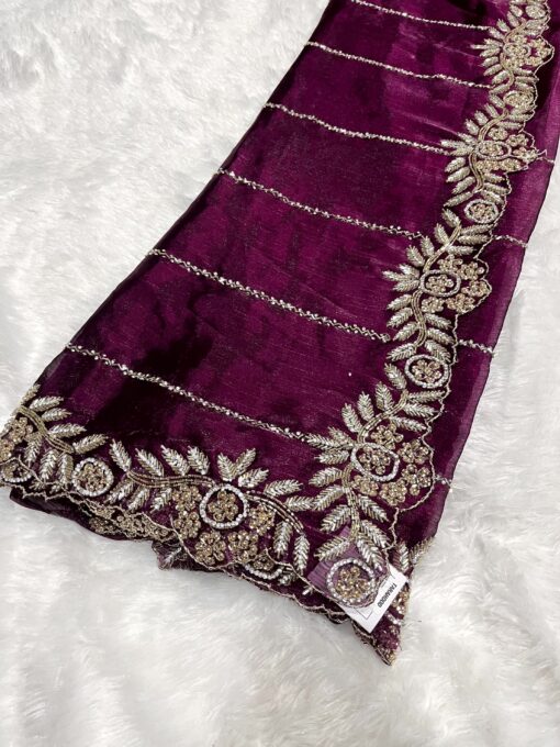 Jimmy Choo Hand work and Party Wear Saree - Image 6