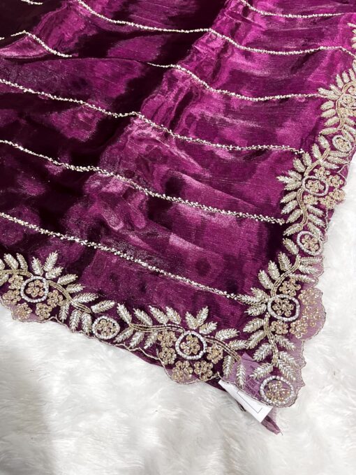 Jimmy Choo Hand work and Party Wear Saree - Image 7